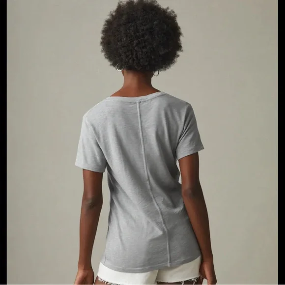 American Giant premium slub v neck gray L - Picture 2 of 3